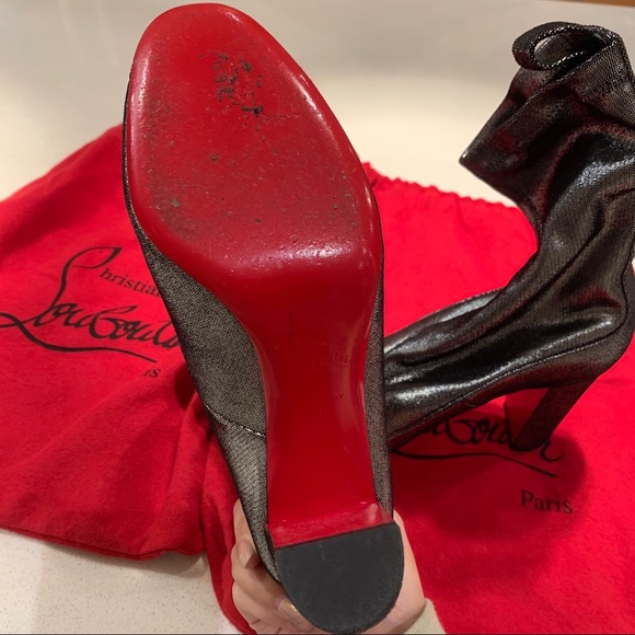 Christian Louboutin Heeled Silver Boots - Picture 9 of 9